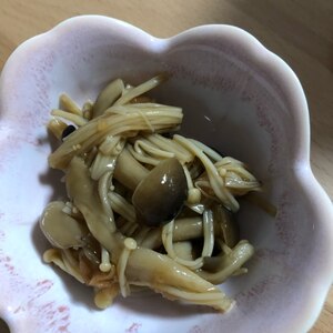 レンジで簡単！梅きのこ＋＋